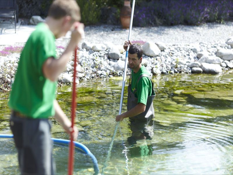 Schwimmteich Reinigung